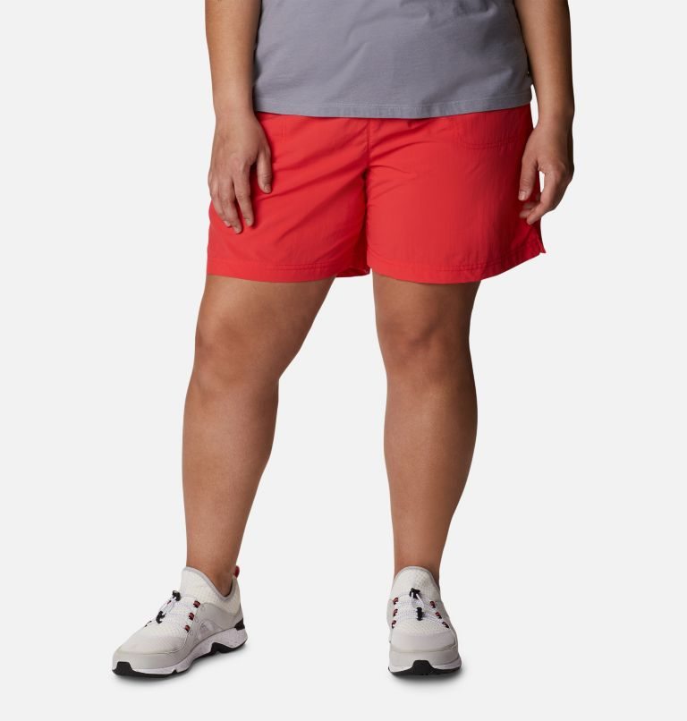 Women\'s Columbia Sandy River Shorts Red | Plus Size CA-N6C50